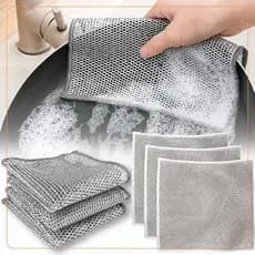 Kit 6/12/18/24 Panos De Limpeza Aço Inox Premium Reutilizável Arear Panela Fogão Louça Tira Gordura