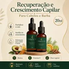 2 Unidades Origem Oil Crescimento e Regeneração Profunda de Ponta a Ponta 20ml Cabelo e Barba