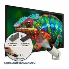 Tela De Projeção 150 Polegadas TRIARIS 2,5m Lona c/ Velcro para Projetor Full Hd 4k Externa Interna