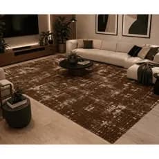 Tapete Para Sala Grande Estampado Boho Geométrico 3x2m Antiderrapante Decorativo Moderno