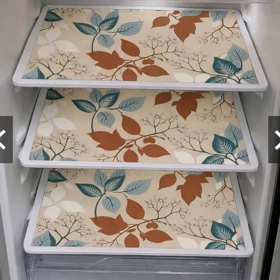Organizador Geladeira Kit Toalha PVC Protetora Forro Impermeavel com 3 Lavável - 46x32cm