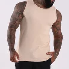 Camiseta Regata Masculina Canelada Estilo Americana Slim Casual Academia Treino Confortável Premium