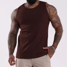 Camisa Regata Masculina Canelada Estilo Americana Slim Casual Academia Verão Premium Confortável