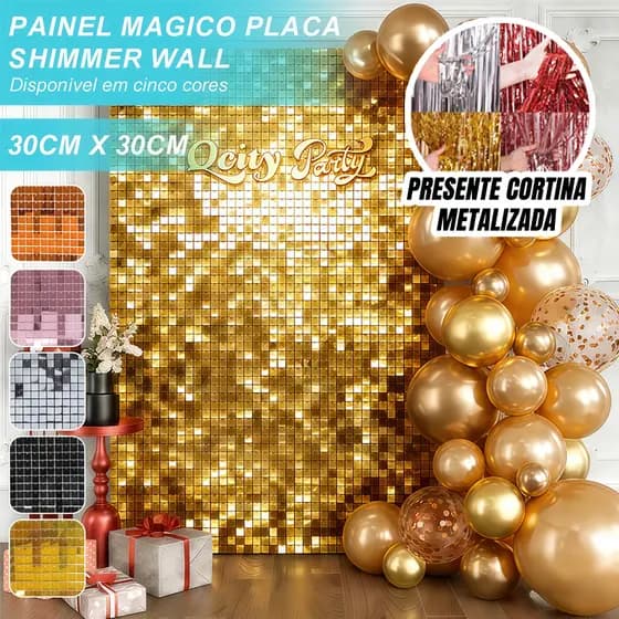 9/21/30/36 Peças Painel Mágico Paete Lantejoulas Shimmer Wall Placa 30cmx30cm Pastilha Festa Casamento