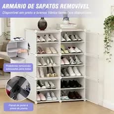 Caixa De Sapato Dobrável Armazenamento Transparentes Sapateira Empilhável Prova De Poeira