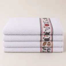 Kit 5, 10 e 15 Pano de Prato Grosso 100% Algodão Premium Jacquardt 40x65cm Cozinha Alta Absorção
