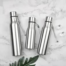Kit 10 Garrafas Squeeze Inox 500ml Prata Sublimatica