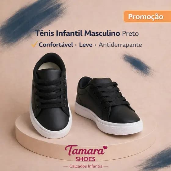 Tênis infantil masculino Menino Leve e Confortável Escolar (colegial)
