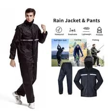 Capa De Chuva Motoqueiro Impermeável Calça Jaqueta C/ Capuz Com Viseira Impermeável Reforçada
