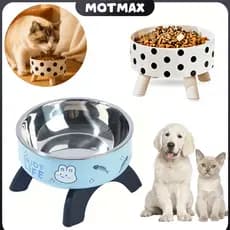Comedouro Inox Elevado para Gatos Tigela Removível Fácil de Lavar Anatômica