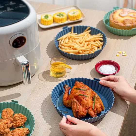 Assadeira de silicone reutilizável e de limpeza, molde de silicone adequado para forno[Em estoque]