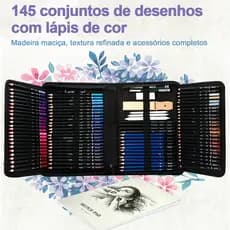 Conjunto de 145 desenhos com lápis de cor, 120 cores, artigos profissionais para pintura