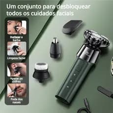 Raspador de barba elétrico com carregamento rápido, lavável, multifuncional e 4 em 1