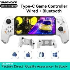 Gamwing AoBing Max Controlador De Jogo Para Celular Gamepad Joystick Type-C Com Fio E BT Compatível Android , iOS , PC