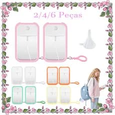2/4/6 Peças frascos de spray recarregáveis, frascos de perfume recarregáveis de bolso (50 ml), frasco de spray portátil