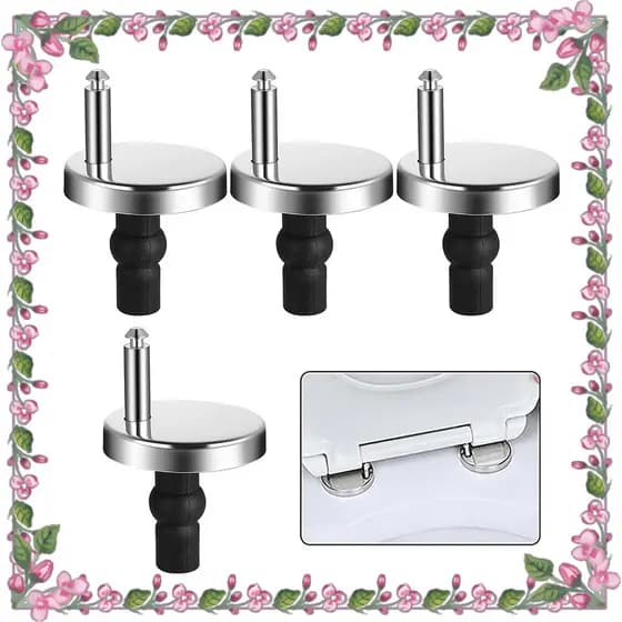 Conjunto de 4 peças de fixação de dobradiça de tampa de vaso sanitário de aço inoxidável de liberação rápida