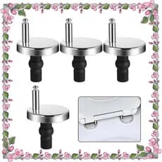 Conjunto de 4 peças de fixação de dobradiça de tampa de vaso sanitário de aço inoxidável de liberação rápida