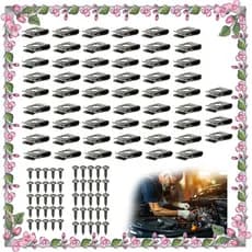 50 Peças grampos de metal para carro, substituição de clipe em U de metal, acessórios fixadores de painel de acabamento