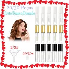 20/30 Peça Tubo de brilho labial, mini frascos vazios para fazer brilho labial, recipiente de batom à prova de vazamento