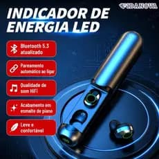 Fones de Ouvido Bluetooth 5.3 Sem Fio - TWS Headset Gamer com Controle Touch e Fones Esportivos-VN