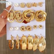 Conjunto de Brincos de Metal Elegantes - À prova d'água , Brincos Para Mulheres , Moda Joias Acessórios-UR