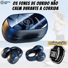 Fone de Ouvido Bluetooth Sem Fio Digital Alta Qualidade Intra Auricular Fones de ouvido esportivos