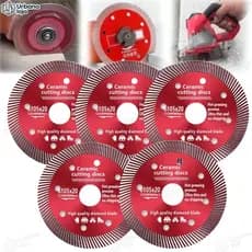 Kit5/3/2/1 Disco de Corte Diamantado Porcelanato 105 mm x 20 mm - 1,4mm A melhor qualidade Super Fino Diamantado-UR