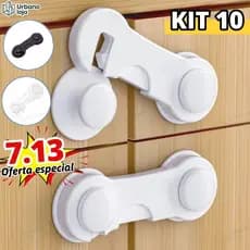 Kit 10/20 Travas Para Gaveta Porta Armário Segurança Bebê - Opção de cores Invisível, Fácil de instalar-UR