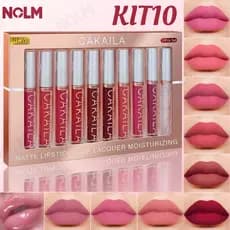 CAKAILA Brilho Labial De Maquiagem Fosco À Prova D'água De 10 Cores , Copo Antiaderente De Longa Duração , Hidratante Na
