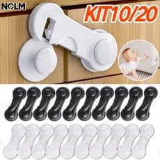 Kit 10 Travas Para Gaveta Porta Armário Segurança Bebê - Opção de cores-NOLM