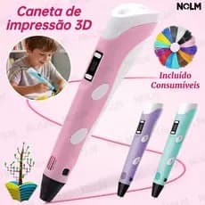 Caneta 3D Impressora Manual Infantil e Adulto Com Filamentos DIY Filamento Plastico Seguro Para Crianças-NO
