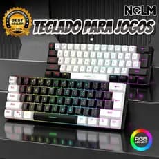 Teclado Gamer Mecânico 61 Teclas RGB Compacto Com Fio USB-C Cabo Removível-Promoção por Tempo Limitado