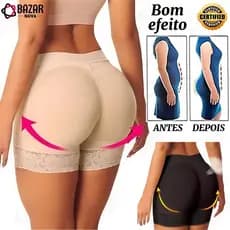 Modelador acolchoado para levantamento de bumbum para mulheres - Calcinha modeladora para realce de fourril e bumbum