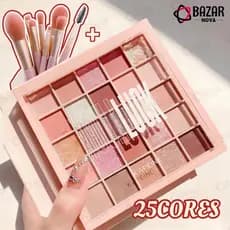 Paleta De Sombras Foscas E Pérolas De Baixa Saturação De 25 Cores Maquiagem Versátil De Longa Duração