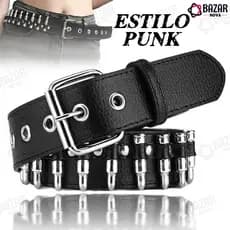Cinto de corrente com rebites estilo punk europeu e americano Estilo rock NOVA 2026
