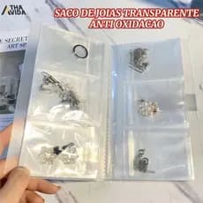 160/84/20Pcs Saco De Jóias Transparente Anti Oxidação Brincos Colar Manual Saco De Armazenamento Portátil-A