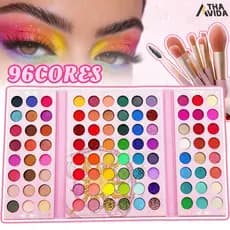 Paleta De Sombra De Olho Em 96 Cores Perolada / Fosca / Com Glitter / Longa Duração expirado até pelo menos 2031
