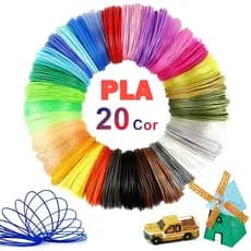 Refil Filamento Pla Kit 10/20 Cores 50/100m Caneta 3d Impressora cor aleatória