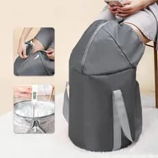 Banheira de Hidromassagem para Pés Dobrável – Ofurô Espaçoso até o Joelho, Relaxante e Portátil