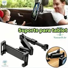Suporte Veicular Para Celular e Tablet Dobrável e Extensível Suporte De Banco Traseiro 360° Rotação