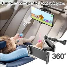 Suporte Veicular Para Celular Banco Traseiro 360 Graus Giratória Suporte De Tablet Dobrável E Extensível