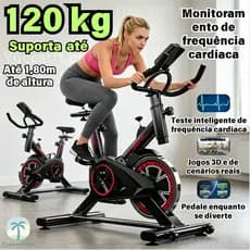 🔥Bicicleta Bike Ergometrica Spinning Detecção De Frequência Cardíaca Academia Fitness Profissional 120kg