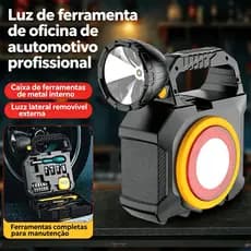 Lanterna brilhante, à prova d'água e alimentada por energia solar; kit de ferramentas para reparo de carros