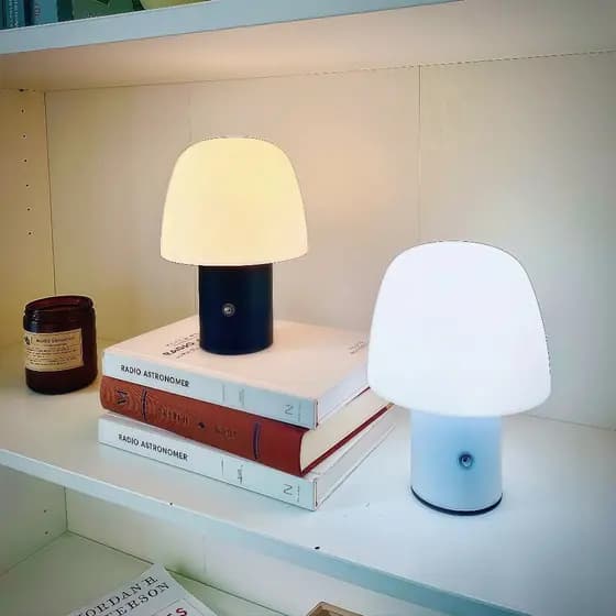 Luminária  LED Decorativa Mesa Cama Quarto Interruptor Touch + USB Abajur Portátil
