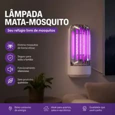 Armadilha Mata Mosquito USB LED Sucção Silenciosa Sem Produtos Químicos Portátil