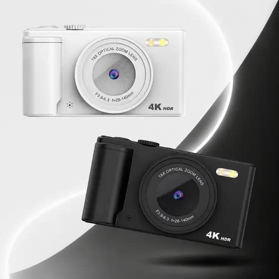 4K HD Câmera Digital Tela flip LED de alta definição de 2,8 Vlogging 96MP para Vídeos e Fotos