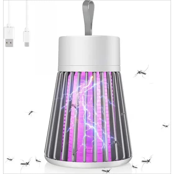 Luminária Mosquiteiro Recarregável Led Sem Radiação Lâmpada Elétrica Mata-Mosquitos Com Luz UV Usb