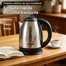 Chaleira Elétrica 304 Aço Inoxidável Grande Capacidade 1.8L, 110/220v Opcional