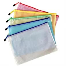 Bolsa de arquivo com zíper plástico transparente e impermeável, grande capacidade
