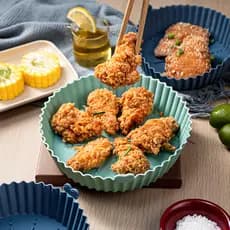 Kit 6 Peças Silicone para Air Fryer, Forma Assadeira Reutilizável para Forno e Micro-ondas